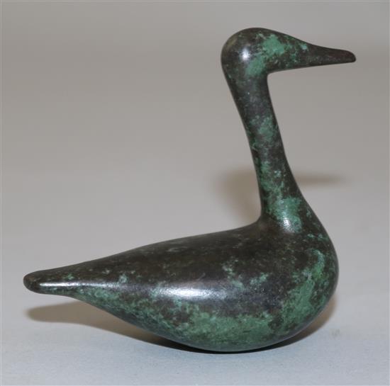 § Guy Taplin (b.1939) Miniature goose, 1998 2.75in.